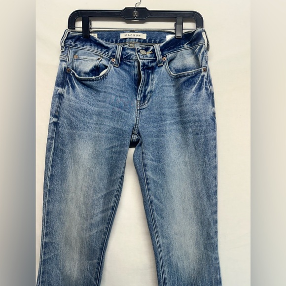 PACSUN Light Wash‎ BLUE Stacked Skinny Denim Jeans 28x32 - Picture 7 of 8